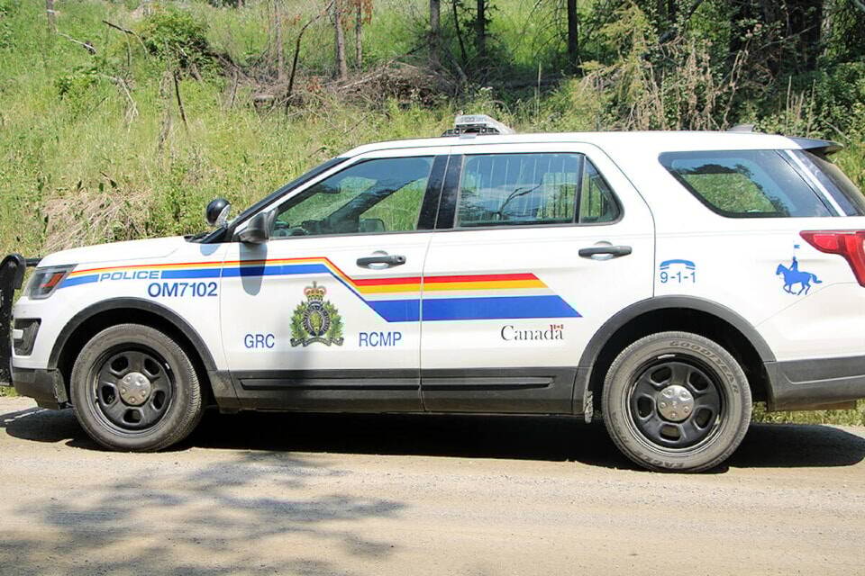 A 100 Mile RCMP cruiser. (Patrick Davies photo - 100 Mile Free Press)